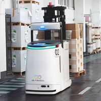 Ver- und Entsorgung von Druckmaschinen mit FTS von ek robotics